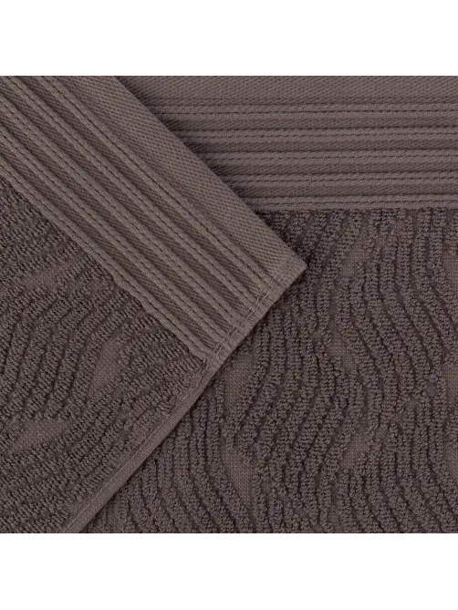 Полотенце махровое Комус банное бордюр Жаккард70х120 см ,500 г/м2,Антрацит