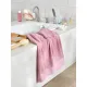 Полотенце махровое Комус банное бордюр Жаккард70х120см ,500 г/м2,Пепел розы