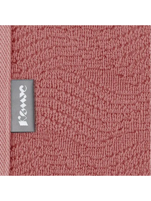 Полотенце махровое Комус банное бордюр Жаккард70х120см ,500 г/м2,Пепел розы