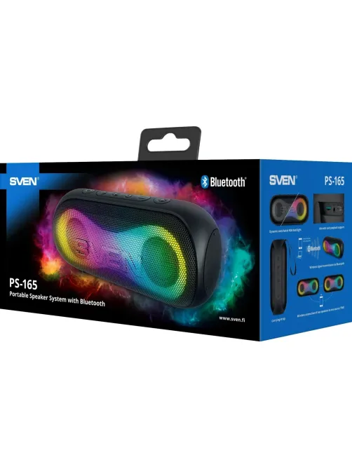 Акустическая система Sven PS-165, 2x8 Вт, IPx6, TWS, Bluetooth, microSD