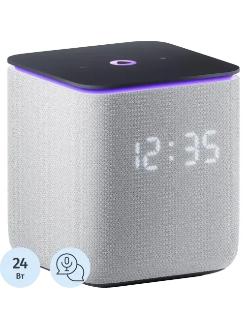 Умная колонка Яндекс Станция Миди с Алисой, с Zigbee, серый (YNDX-00054GRY)