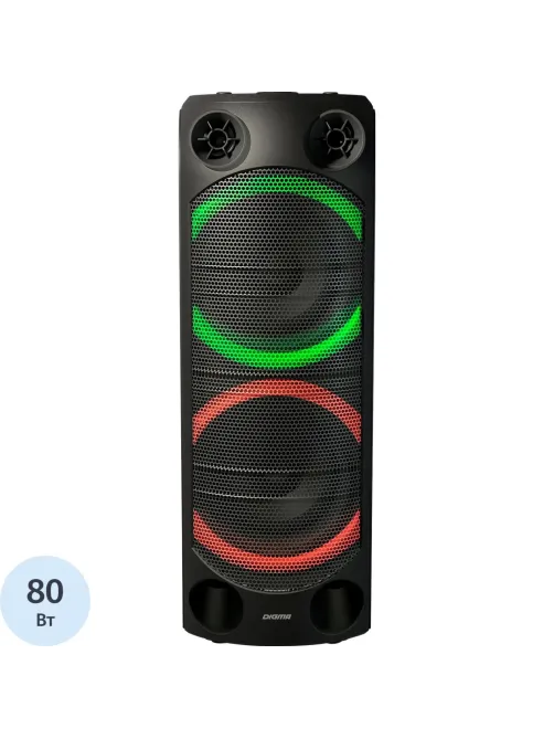 Акустическая система Digma D-MC1720 черный 80Вт/FM/USB/BT/micro SD