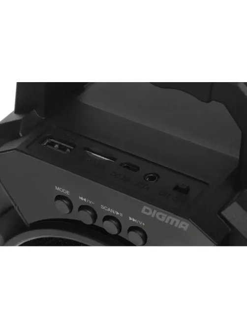 Портативная акустика Digma D-PS1500 черный 10W 1.0 BT 10м 500mAh (SP1500B)