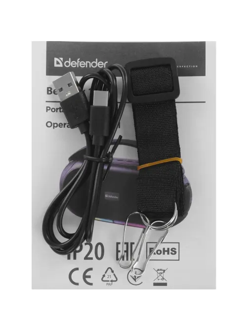 Акустическая система Defender Beatbox 12 12Вт, BT/FM/USB/TF/MIC/RGB