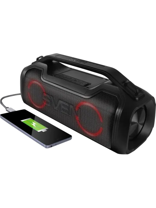 Акустическая система Sven PS-390, 2x25Вт, IPx5, TWS, microSD, аккум