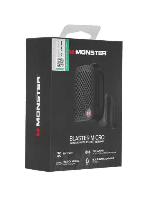Портативная акустика Monster Blaster Micro, чёрная