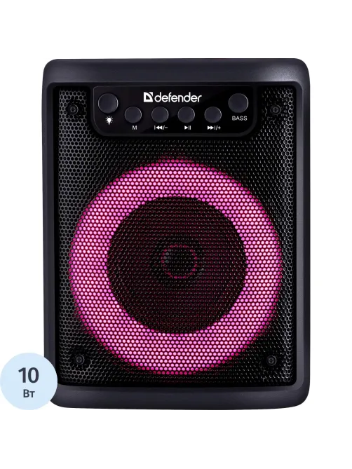 Акустическая система Defender Funky 10Вт, Light/BT/FM/USB/MIC/AUX