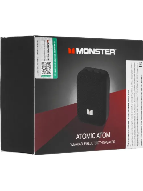 Портативная акустика Monster Atomic Atom, чёрная