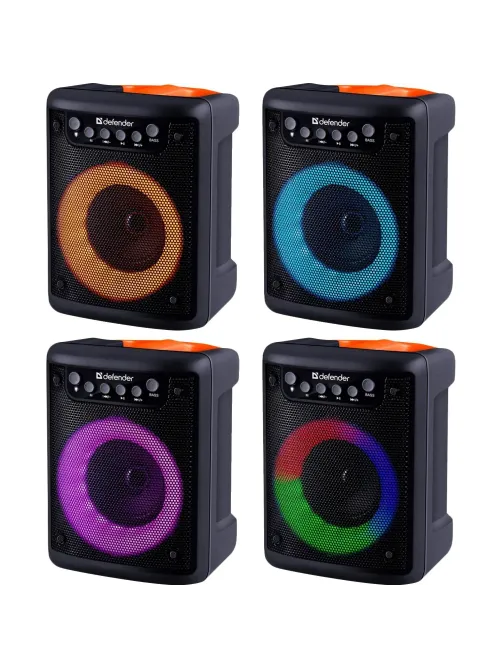Акустическая система Defender Funky 10Вт, Light/BT/FM/USB/MIC/AUX