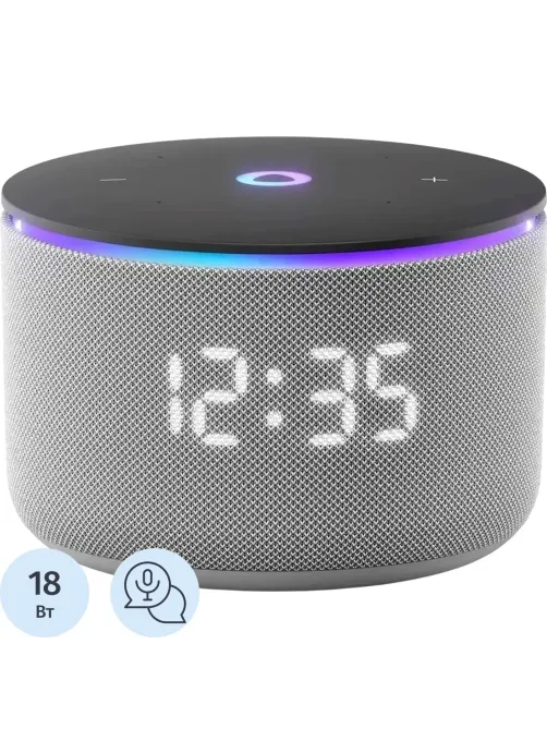 Умная колонка Яндекс Станция Мини 3 Про, Zigbee, серый (YNDX-00059GRY)