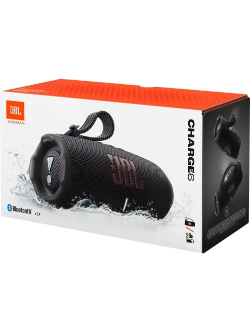 Портативная акустика JBL Charge 6 Black (JBLCHARGE6BLK)