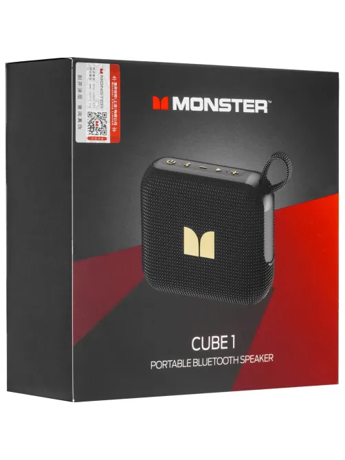 Портативная акустика Monster Cube 1, чёрная