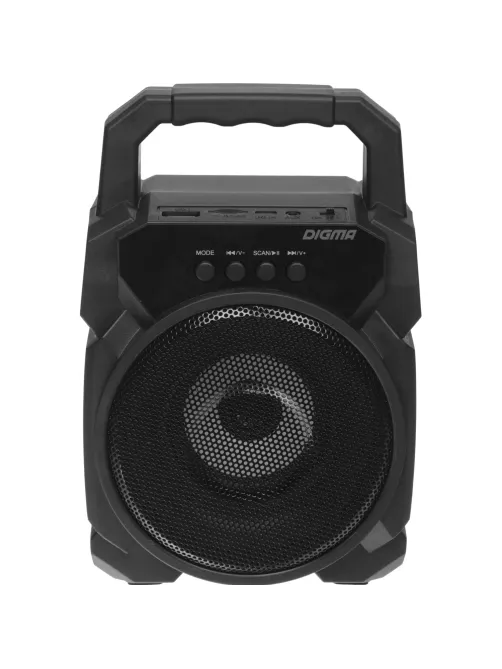 Портативная акустика Digma D-PS1500 черный 10W 1.0 BT 10м 500mAh (SP1500B)