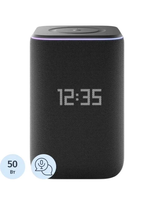 Умная колонка Яндекс Станция 3 с Алисой, Zigbee, черный (YNDX-00060BLK)