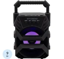 Портативная акустика Hyundai H-PS1000 черный 9W 1.0 BT/USB 10м 500mAh