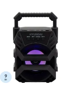 Портативная акустика Hyundai H-PS1000 черный 9W 1.0 BT/USB 10м 500mAh