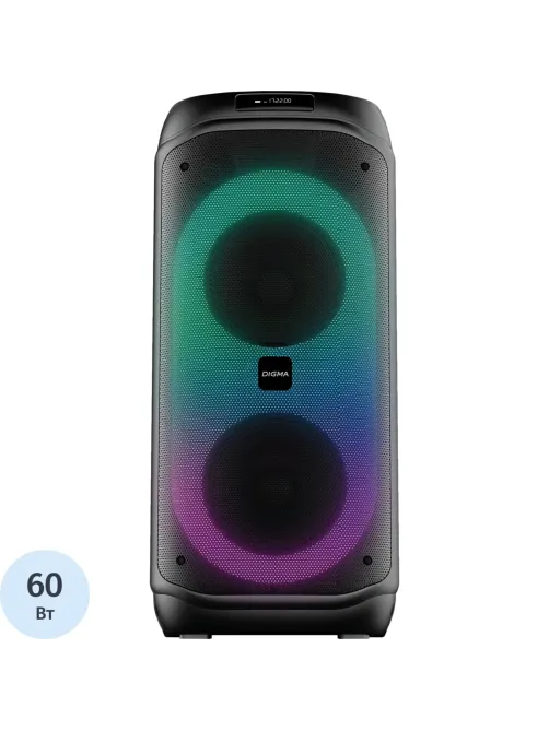 Акустическая система Digma D-MC1722 черный 60Вт/FM/USB/BT/micro SD