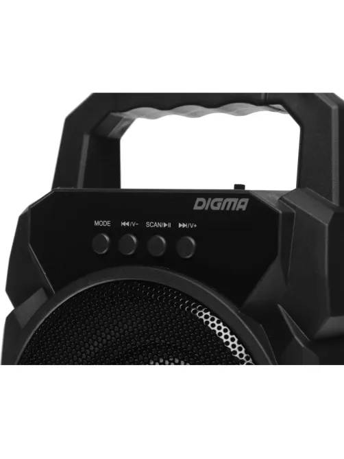 Портативная акустика Digma D-PS1500 черный 10W 1.0 BT 10м 500mAh (SP1500B)