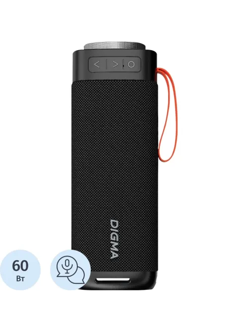 Акустическая система Digma D-PS1522 черный 60W 2.0 BT 10м 3000mAh (PS1522B)
