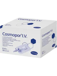 Повязка д/фикс.катетера 8х6см  50шт/уп COSMOPOR I.V. 9008055