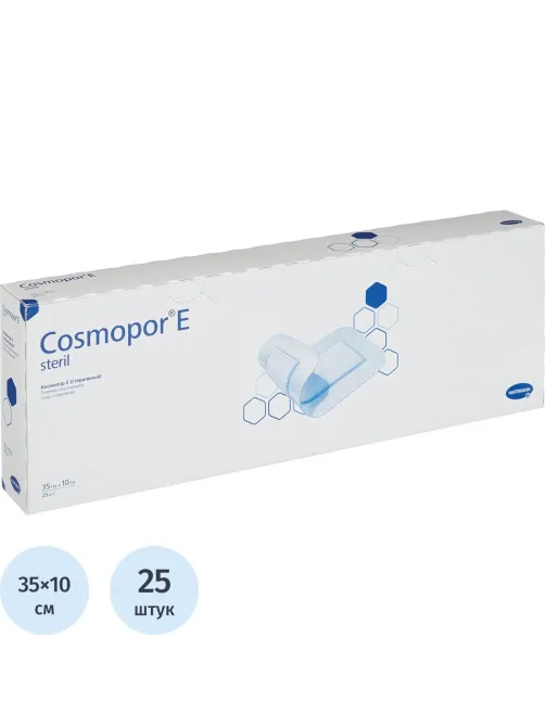 Повязка самоклеящ.стер п/операц. 35х10см25шт,COSMOPOR E9010370\901 024