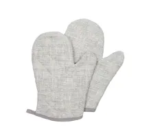 Набор кух. (рукавица стег.18х28см -2шт), рогожка, 160г/м2, Рант серый