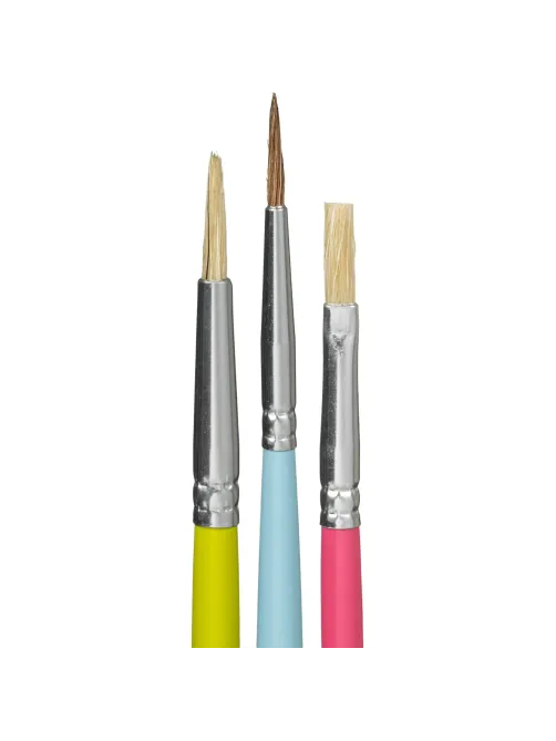 Набор кистей Комус Класс Максики щетина,пл(№4),кр(№3)коза,кр(№2),3шт,европ