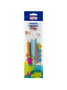 Набор кистей Комус Класс Максики син.кр(2/0,1,2,3,5),ов(4,8),пл(2,5,8)10шт