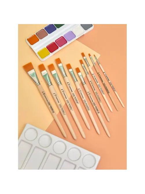 Кисть набор 10 шт. ColorPics синтетика №2,4,6,8,10,12,14,16,18,20