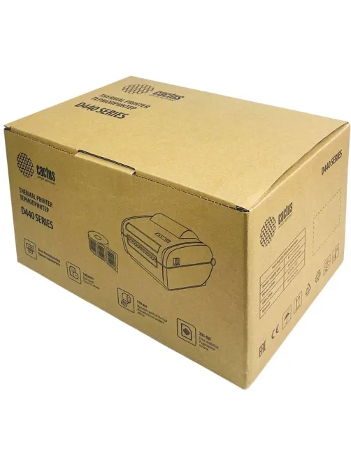Этикет-принтер Cactus CS-TP-D440U 203dpi 160мм/с/USB для печ.этик. черный