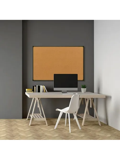 Доска пробковая 60х90 Attache BlackFrame черная рама