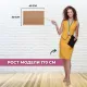 Доска пробковая 30х45см деревянная рама