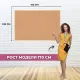 Доска пробковая Attache 100х150 см деревян. рама