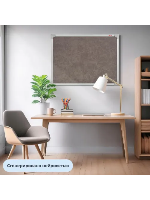 Доска Софтборд текст.60х90 Комус серый агат