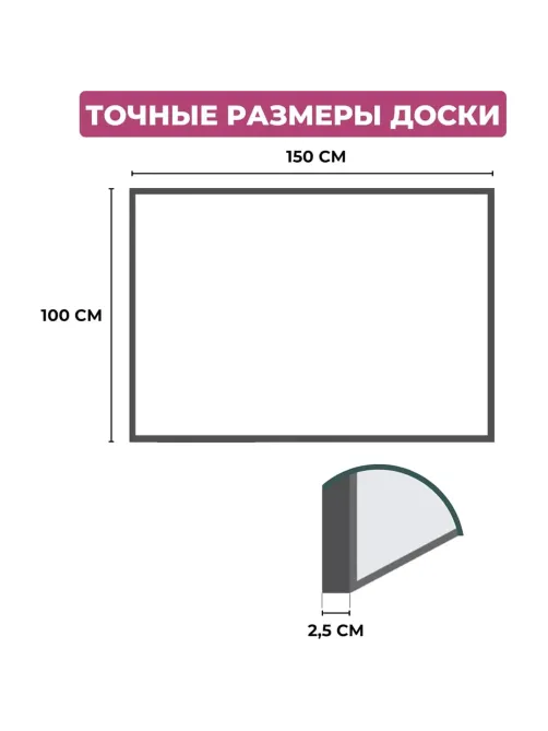 Доска пробковая Attache 100х150см деревян. рама Россия