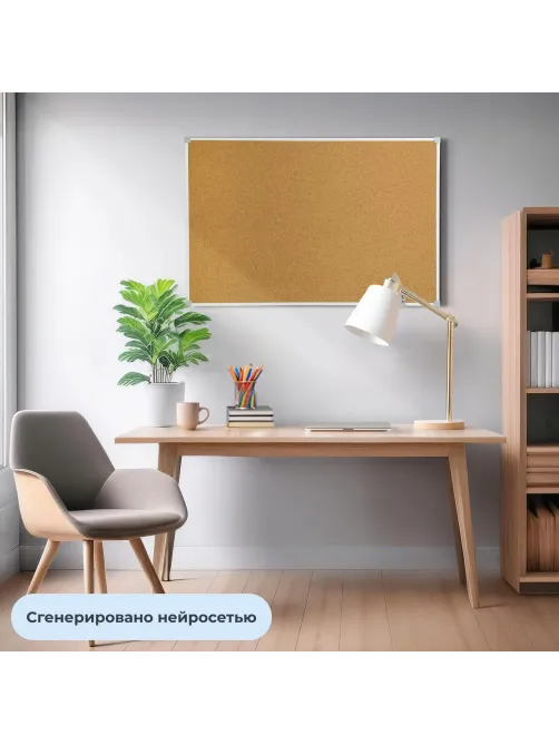 Доска пробковая Attache 60х90см, ПВХ профиль