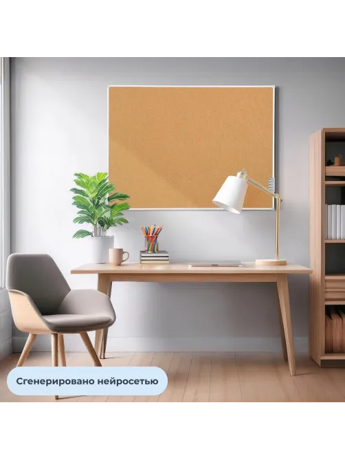 Доска пробковая Attache 90х120см, ПВХ профиль
