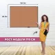 Доска пробковая 90х120 Attache BlackFrame черная рама
