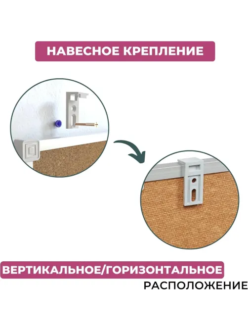 Доска пробковая 100х150 Attache Iron алюмин. рама