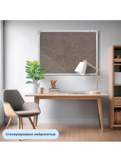 Доска Софтборд текст.90х120 Комус серый агат