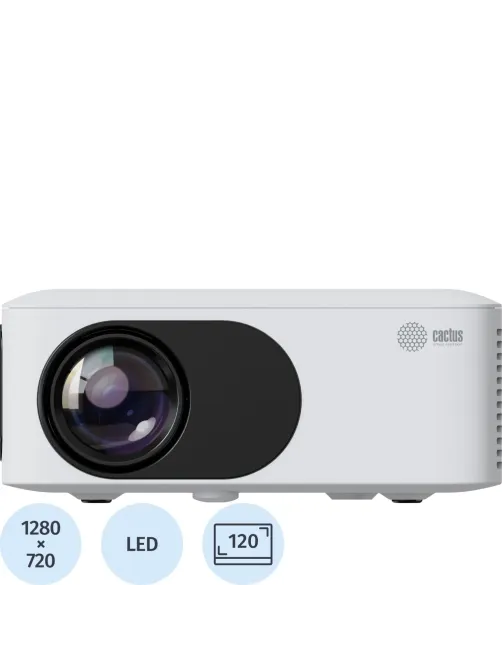Проектор Cactus CS-PRE.08WT.WXGA LCD 1500Lm ANSI 1000:1 1xHDMI 0.5кг