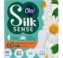 Прокладки женские гигиенические Ola! Silk Sense DAILY DEO еж.Ромашк 60шт/уп