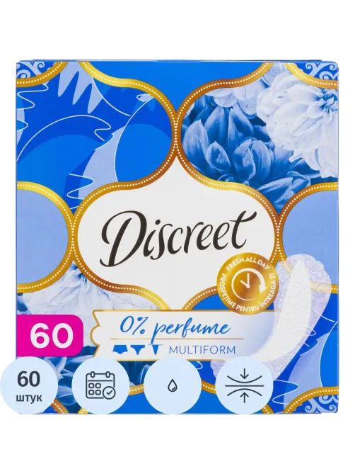 Прокладки гигиенические DISCREET Air Multiform Trio, 60шт/уп