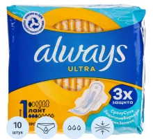 Прокладки женские гигиенические ALWAYS Ultra Light 10шт/уп