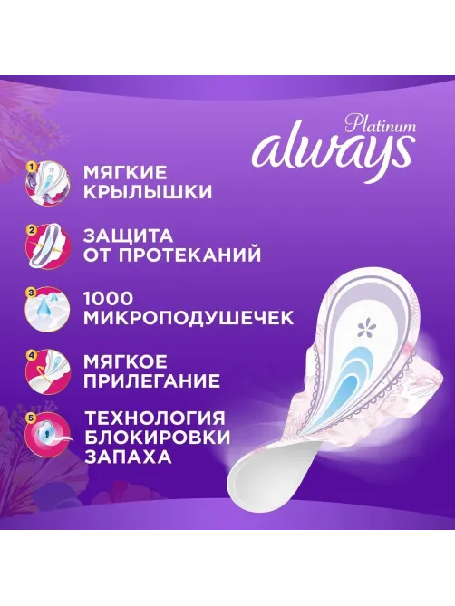Прокладки женские гигиенические ALWAYS Ultra Platinum Normal Plus Sing. 8шт