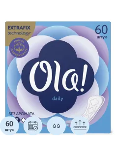 Прокладки женские гигиенические Ola! DAILY ежедневные 60 шт/уп