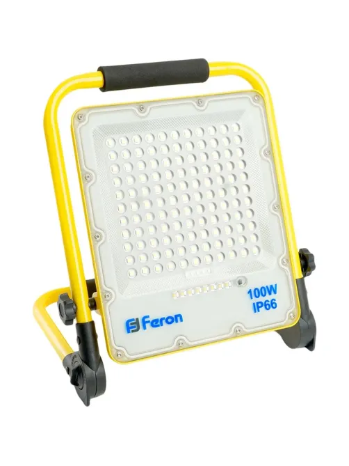 Прожектор светодиодный Feron LL-952 переносной с з/у IP66 100W 6400K(48677)