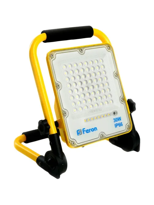 Прожектор светодиодный Feron LL-950 переносной с з/у IP66 30W 6400K (48675)