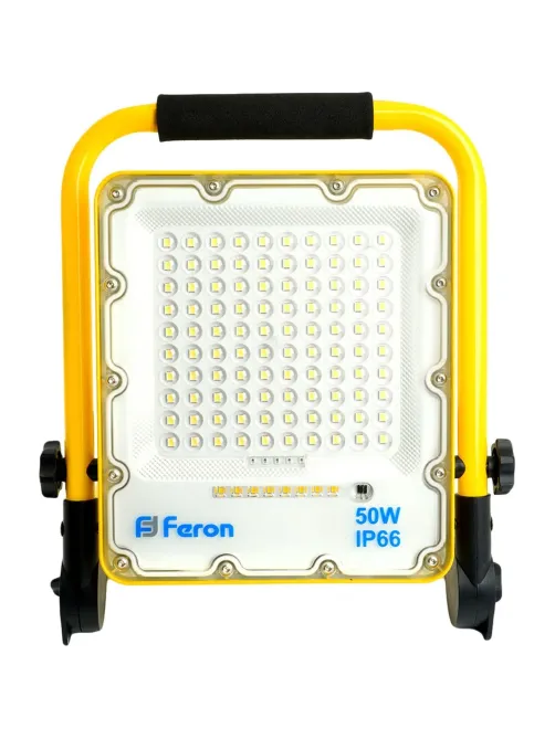 Прожектор светодиодный Feron LL-951 переносной с з/у IP66 50W 6400K (48676)
