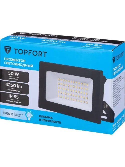 Прожектор светодиодный Topfort LED FL 50W 6500K IP65